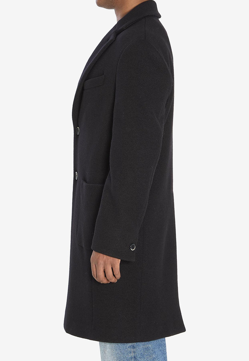 Barena Venezia Baron Lanoso Long Coat Black CSU5230-0458-590