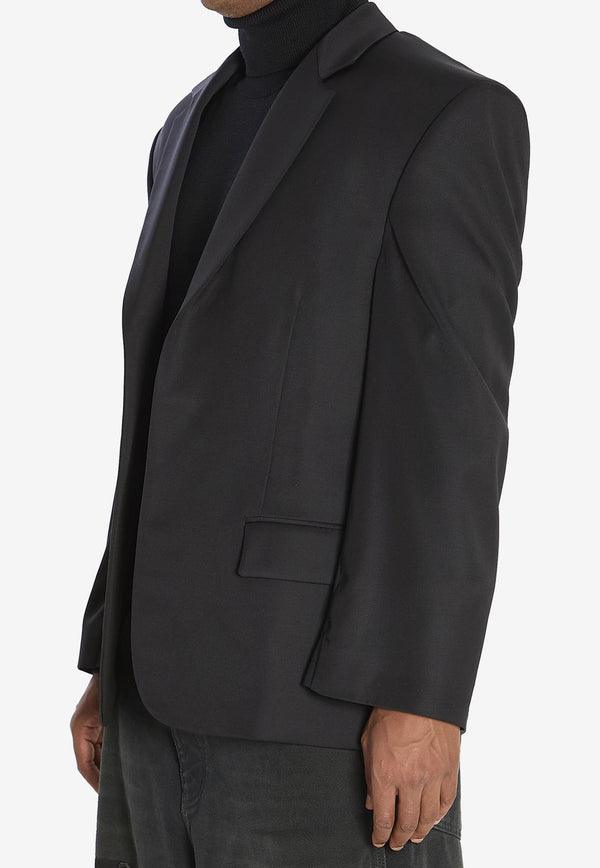 Balenciaga Single-Breasted Tailored Blazer Black 838840-TJT35-1000