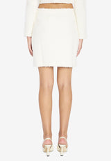 Self-Portrait Bouclé Knitted Mini Skirt Cream AW25028SKC--CREAM
