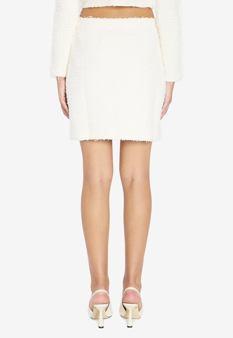 Self-Portrait Bouclé Knitted Mini Skirt Cream AW25028SKC--CREAM