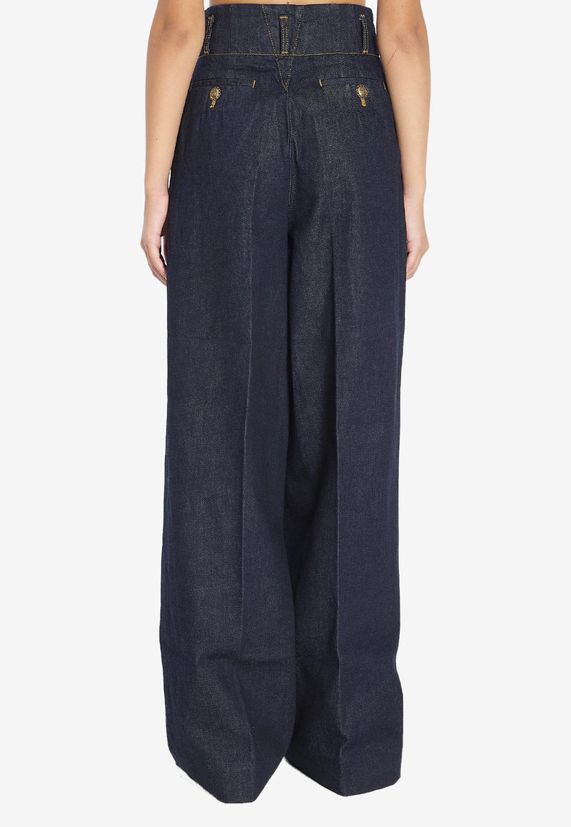 Zimmermann Hypnotic Wide-Leg Jeans Blue 6174PF251--NHTSKY