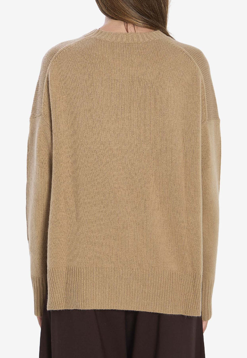 Allude Cashmere Crewneck Sweater Beige 11151--43