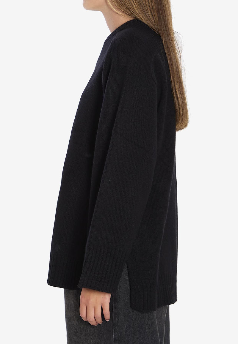 Loulou Studio Oversized Wool-Blend Sweater Black SAFI--BLACK