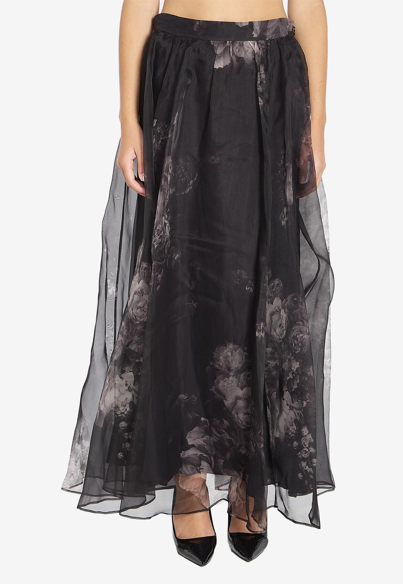 Zimmermann Hypnotic Maxi Tulle Skirt Black 5350SF251--GSFLT