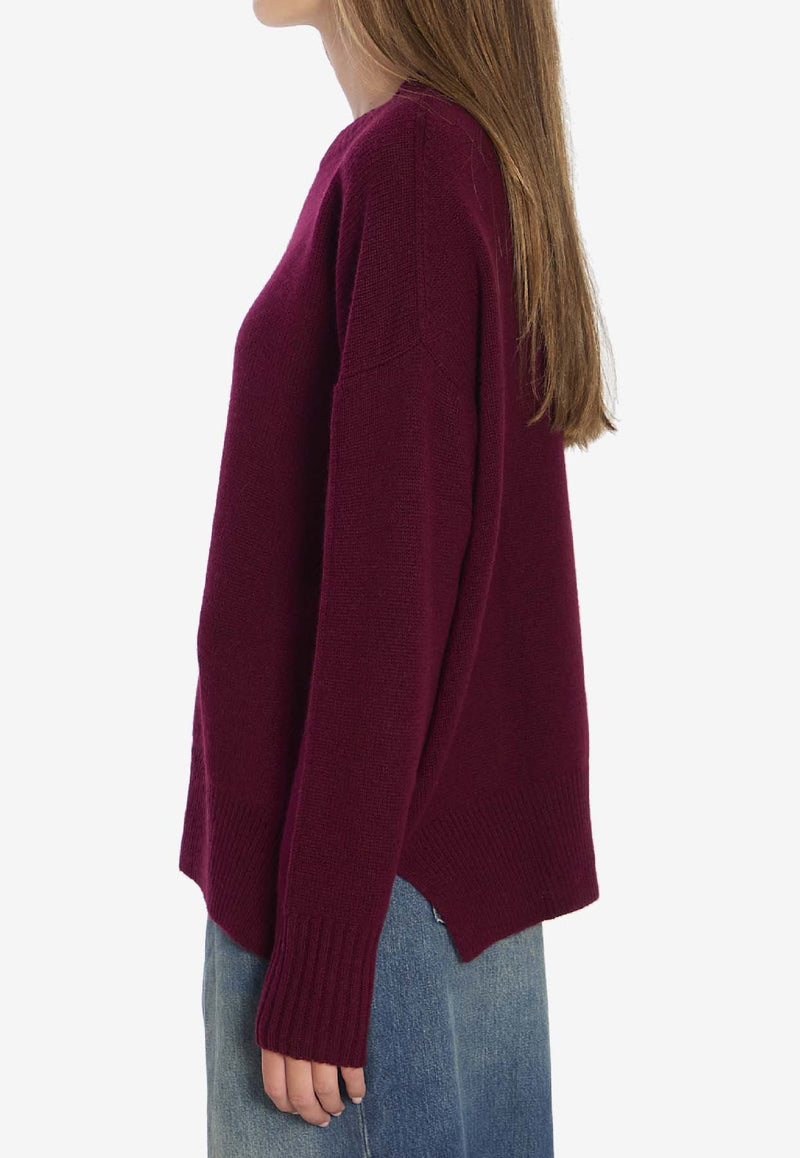 Allude Cashmere Crewneck Sweater Burgundy 11151--68