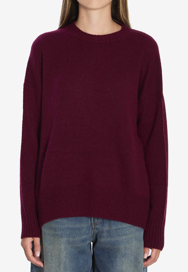 Allude Cashmere Crewneck Sweater Burgundy 11151--68