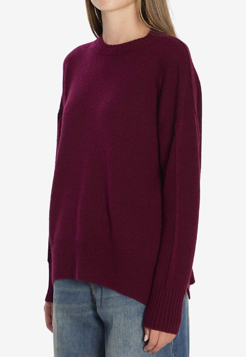 Allude Cashmere Crewneck Sweater Burgundy 11151--68