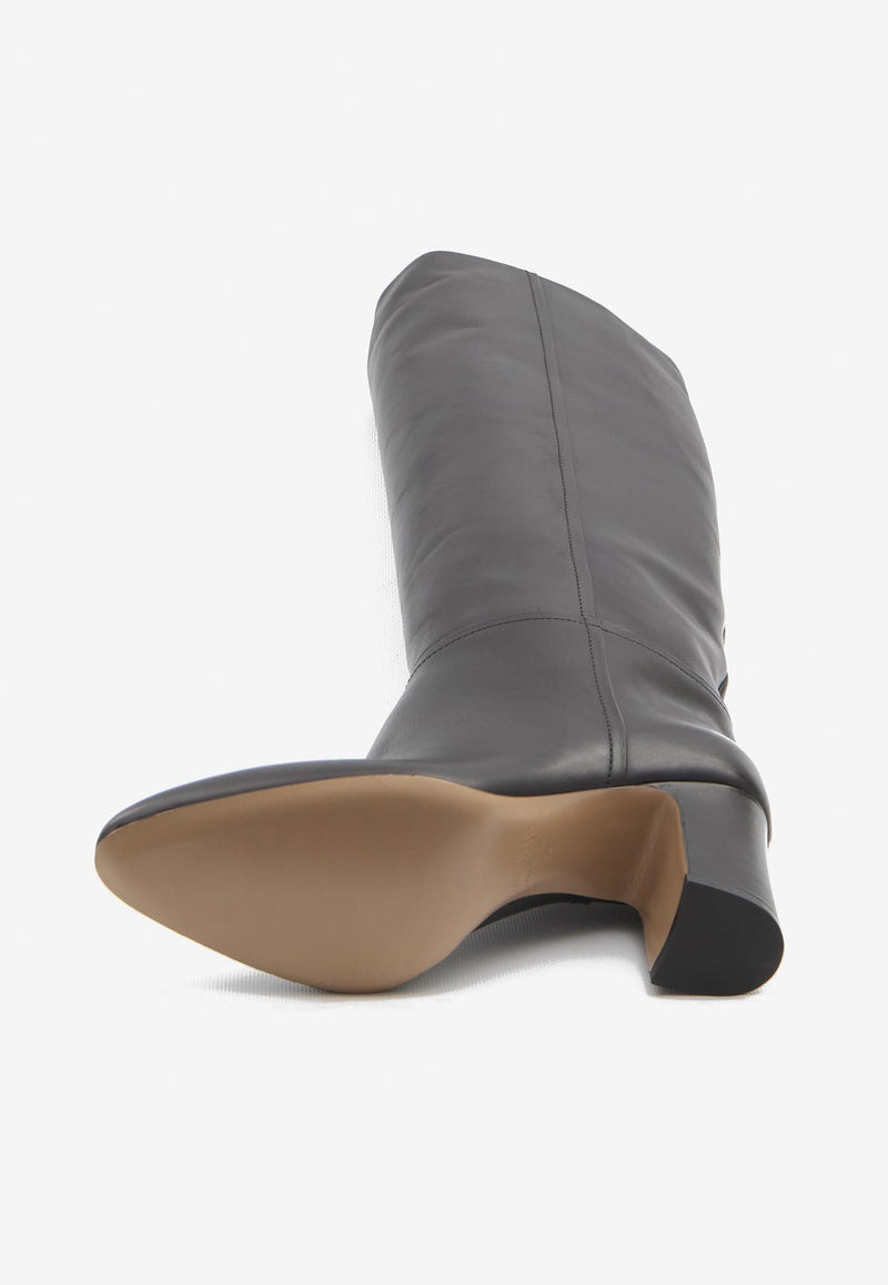 Paris Texas Lavinia 75 Leather Knee-High Boots Black PX1683-XVT01-BLACK