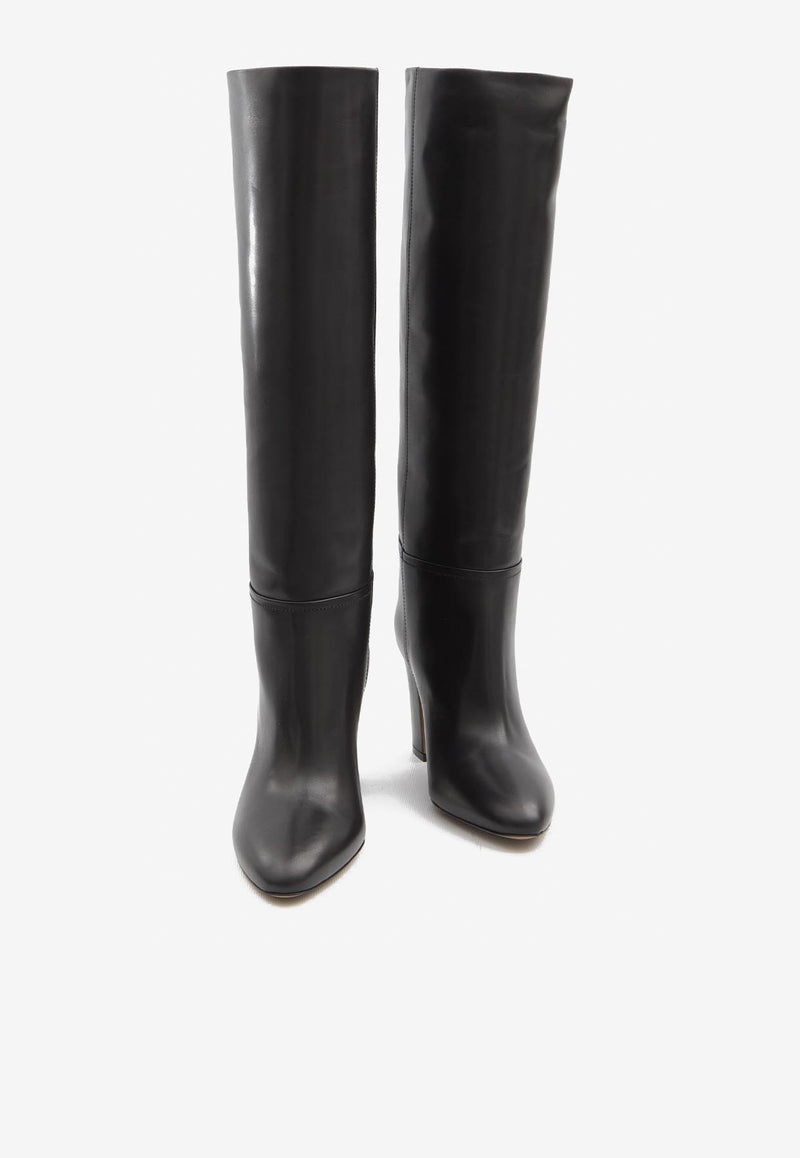 Paris Texas Lavinia 75 Leather Knee-High Boots Black PX1683-XVT01-BLACK