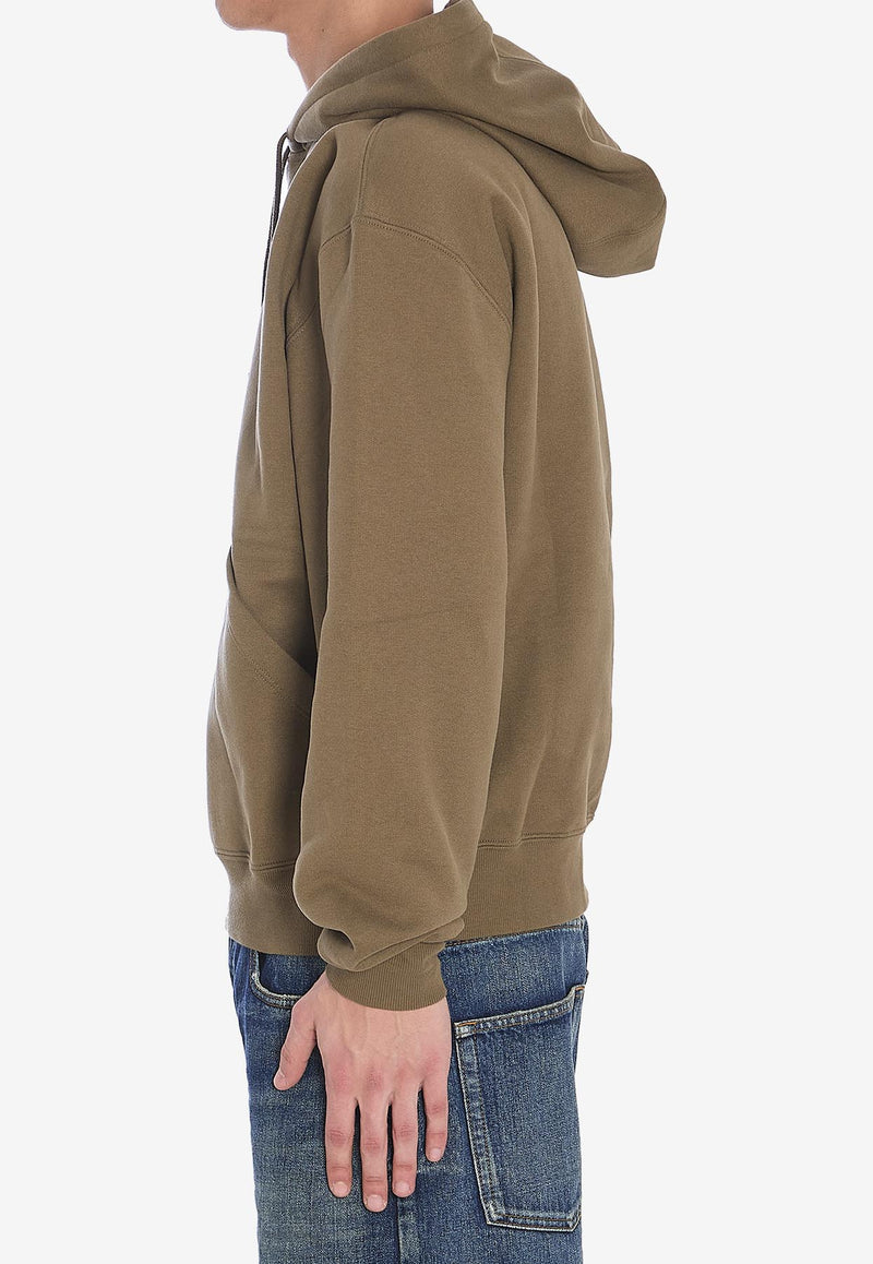 Saint Laurent Logo Embroidered Drawstring Hoodie Green 818538-Y36SW-1301