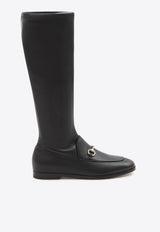 Gucci Jordaan Knee-High Boots  Black 827860-AADP3-1000