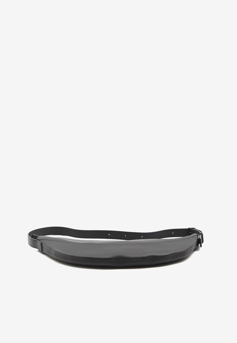 The Row Jouve Leather Shoulder Bag Black W1772-L145-BAS