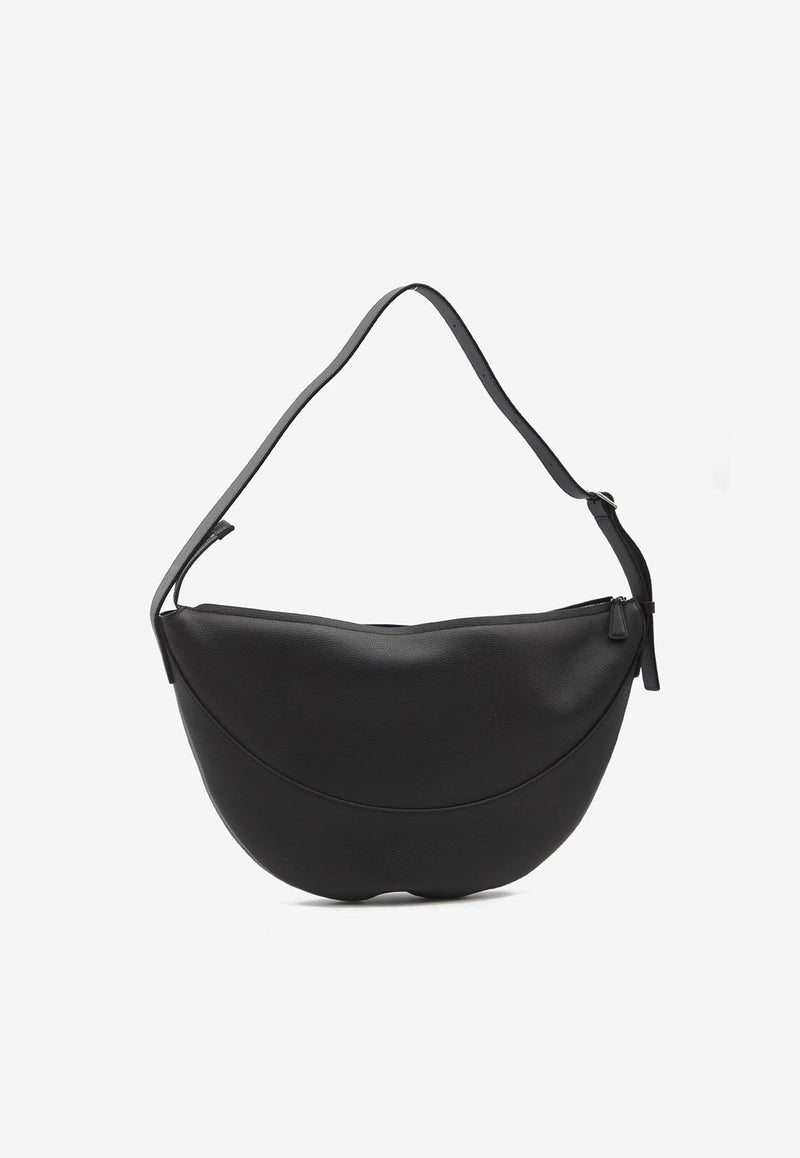 The Row Jouve Leather Shoulder Bag Black W1772-L145-BAS