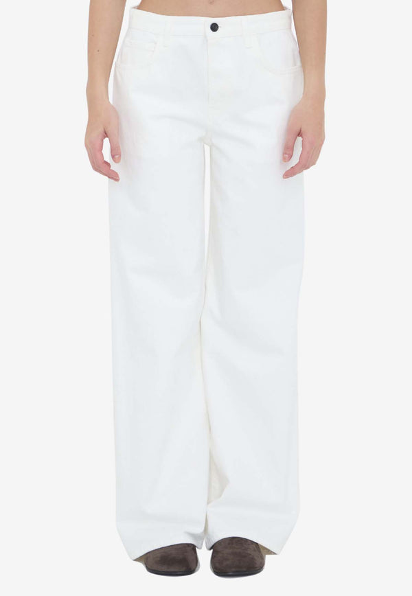 The Row Eglitta Wide-Leg Jeans White 6525S-W1493-WHT