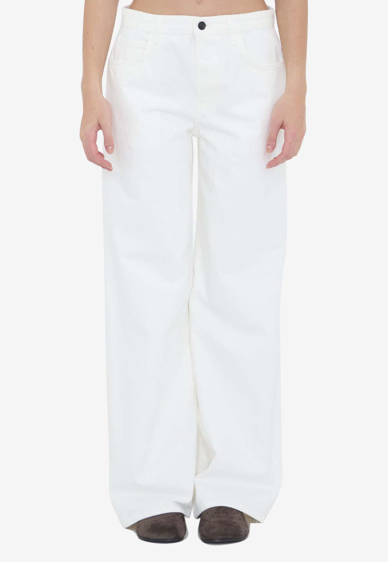 The Row Eglitta Wide-Leg Jeans White 6525S-W1493-WHT
