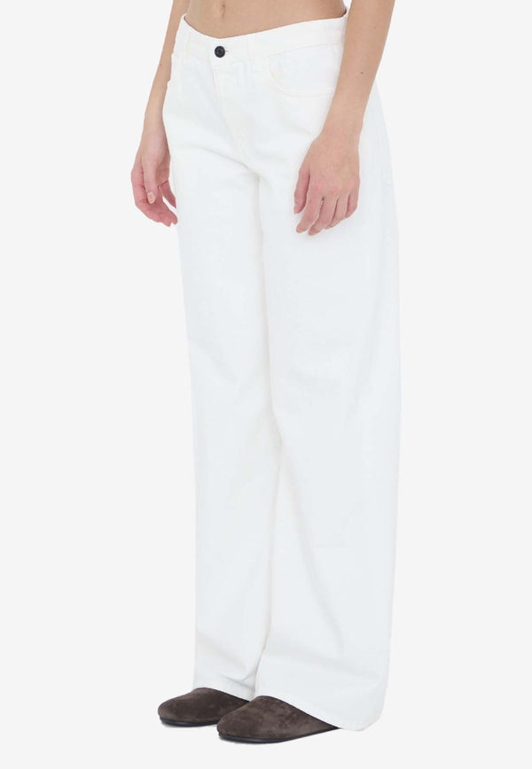 The Row Eglitta Wide-Leg Jeans White 6525S-W1493-WHT