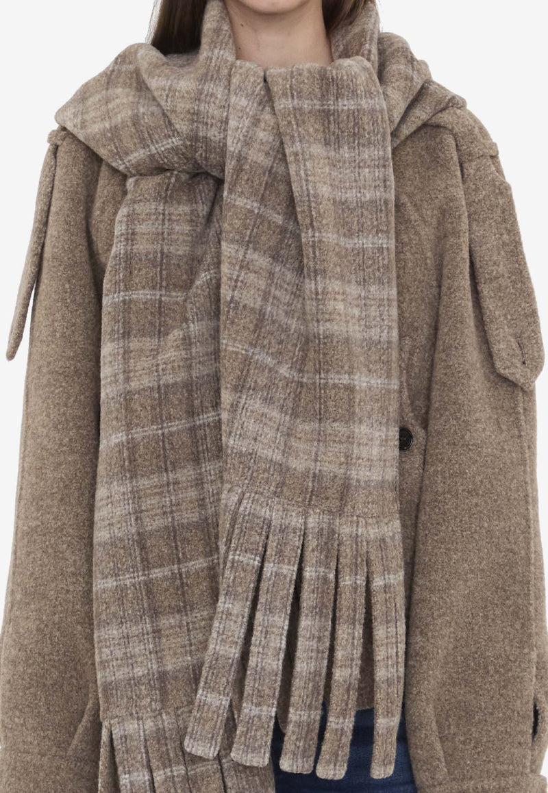 Burberry Double-Faced Fur Jacket with Scarf Biscuit 8114465--BISCUIT