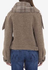 Burberry Double-Faced Fur Jacket with Scarf Biscuit 8114465--BISCUIT