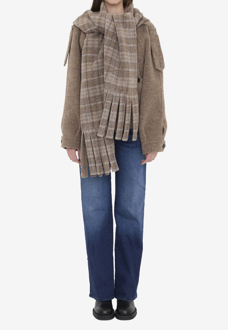 Burberry Double-Faced Fur Jacket with Scarf Biscuit 8114465--BISCUIT