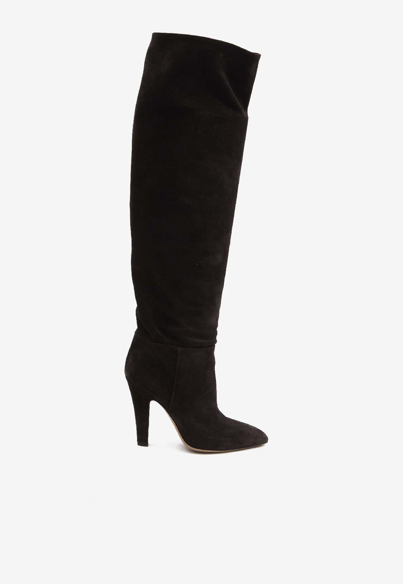 Paris Texas Elsa 100 Over-the-Knee Suede Boots Brown PX1786-XV0EL-EBANO
