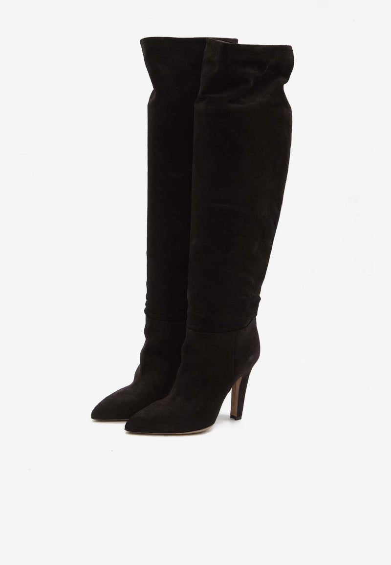 Paris Texas Elsa 100 Over-the-Knee Suede Boots Brown PX1786-XV0EL-EBANO