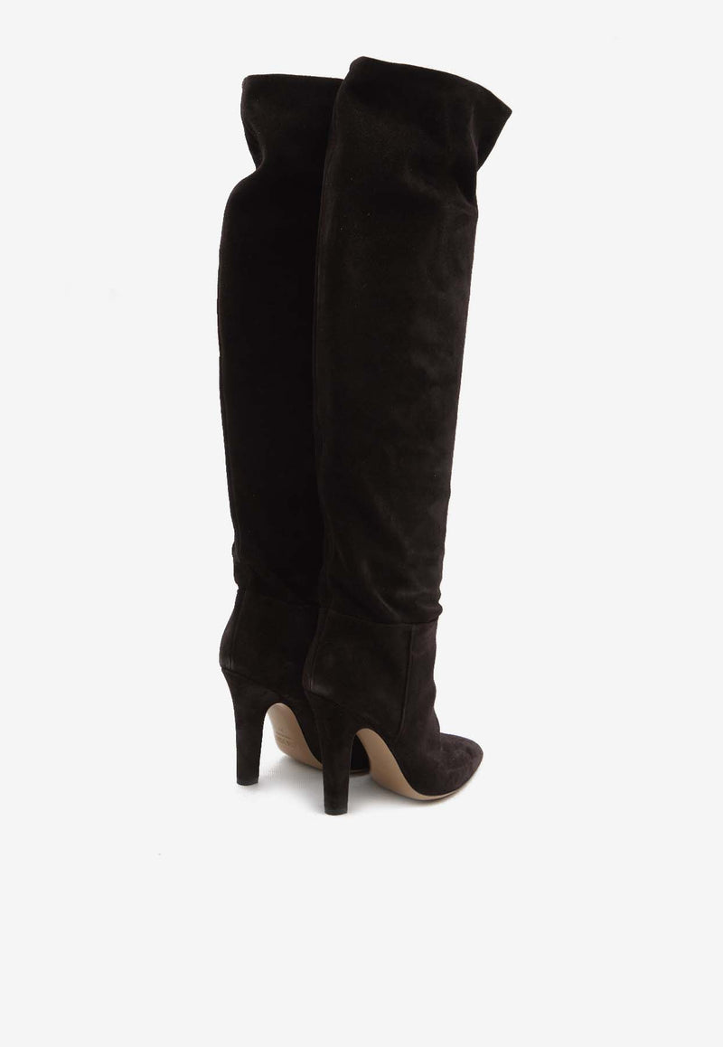 Paris Texas Elsa 100 Over-the-Knee Suede Boots Brown PX1786-XV0EL-EBANO