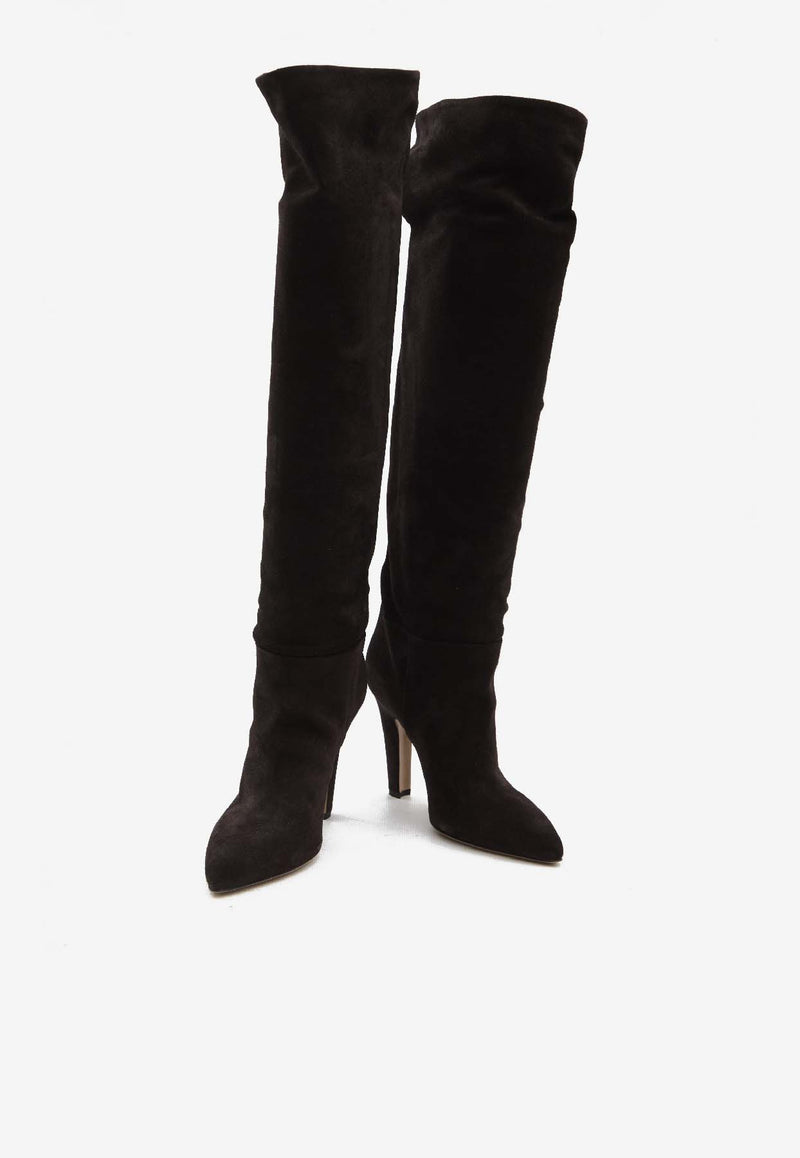 Paris Texas Elsa 100 Over-the-Knee Suede Boots Brown PX1786-XV0EL-EBANO
