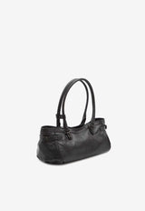 Balenciaga Le City East West Grained Leather Shoulder Bag Black 845704-2ABEK-1000