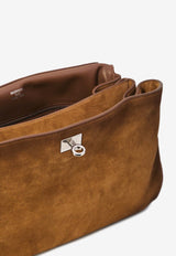 Balenciaga Medium Rodeo Suede Shoulder Bag Camel 789772-2AB4G-2533