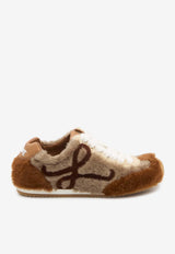 Loewe Ballet Runner 2.0 Shearling Sneakers Brown L814282X73--8892