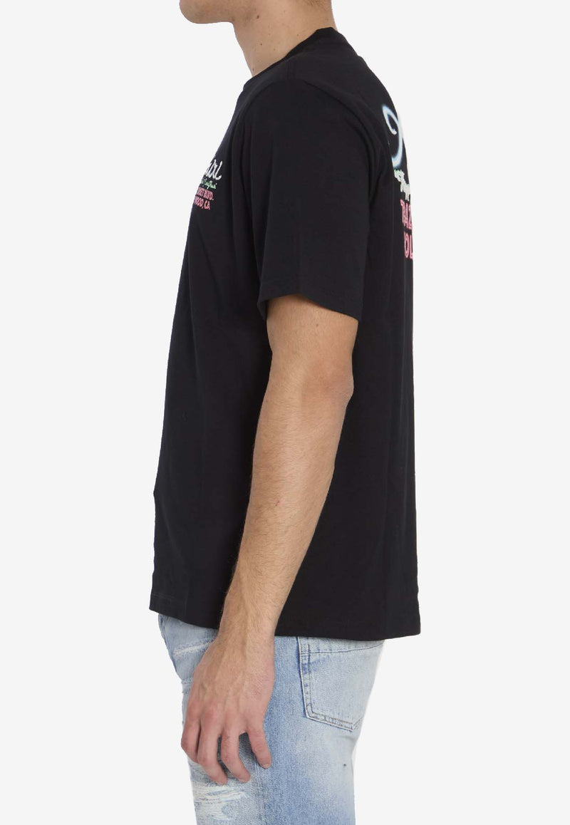 Amiri Neon Lights Logo T-shirt Black AMJYTE1244--BLACK