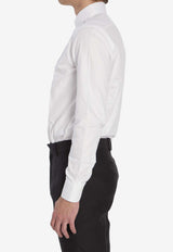 Borriello Napoli Logo Embroidered Buttoned Shirt White 21005 VOMERO--BIA