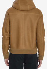 Reversible Hooded Leather Jacket