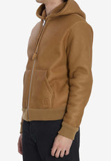 Reversible Hooded Leather Jacket