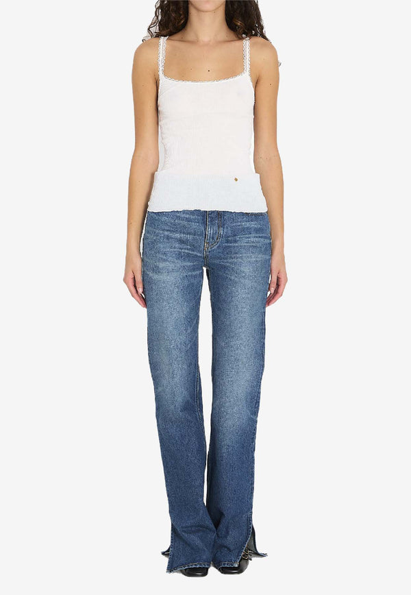 Chloé Medallion Slim Tank Top White CH25WJH01185--101