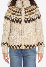 Moncler Grenoble Girose Patterned Cardigan Beige K20989B00013-M7948-F01