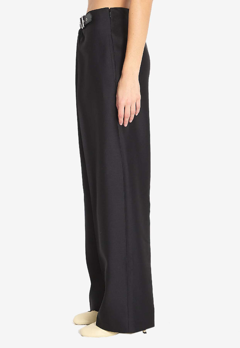 Loewe Belted Wool-Blend Pants Black S540Y04XM7--1100