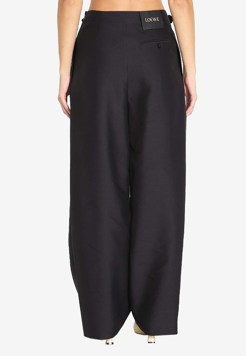 Loewe Belted Wool-Blend Pants Black S540Y04XM7--1100