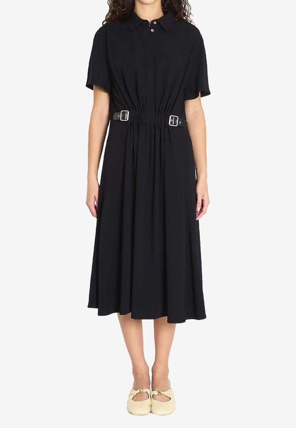 Loewe Belted Midi Dress   Black S540Y09XTW--1100