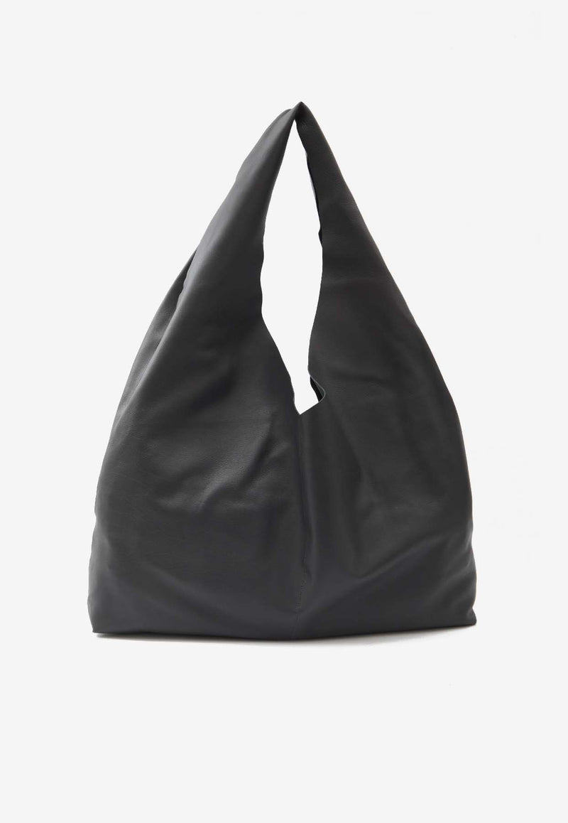 The Row New Bindle Grained Leather Shoulder Bag   Blue W1722-L628-ANCS