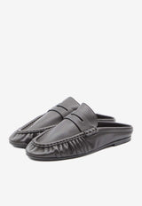 Saint Laurent Le Loafer Flat Mules Dark Brown 852392-AAE69-2245