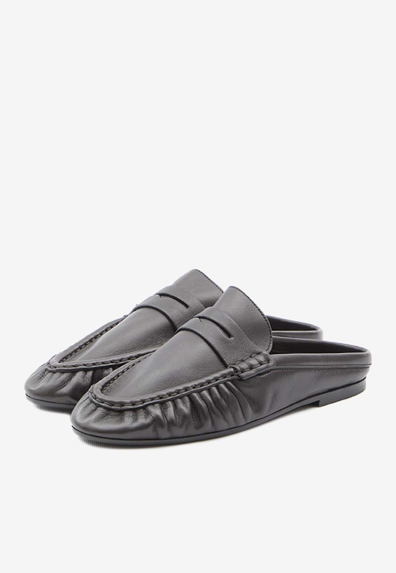 Saint Laurent Le Loafer Flat Mules Dark Brown 852392-AAE69-2245