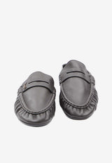 Saint Laurent Le Loafer Flat Mules Dark Brown 852392-AAE69-2245