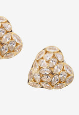 Self-Portrait Embellished Heart Earrings RS26617E--GOLD