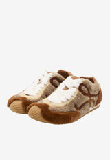 Loewe Ballet Runner 2.0 Shearling Sneakers Brown L814282X78--3223