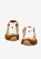 Loewe Ballet Runner 2.0 Shearling Sneakers Brown L814282X78--3223