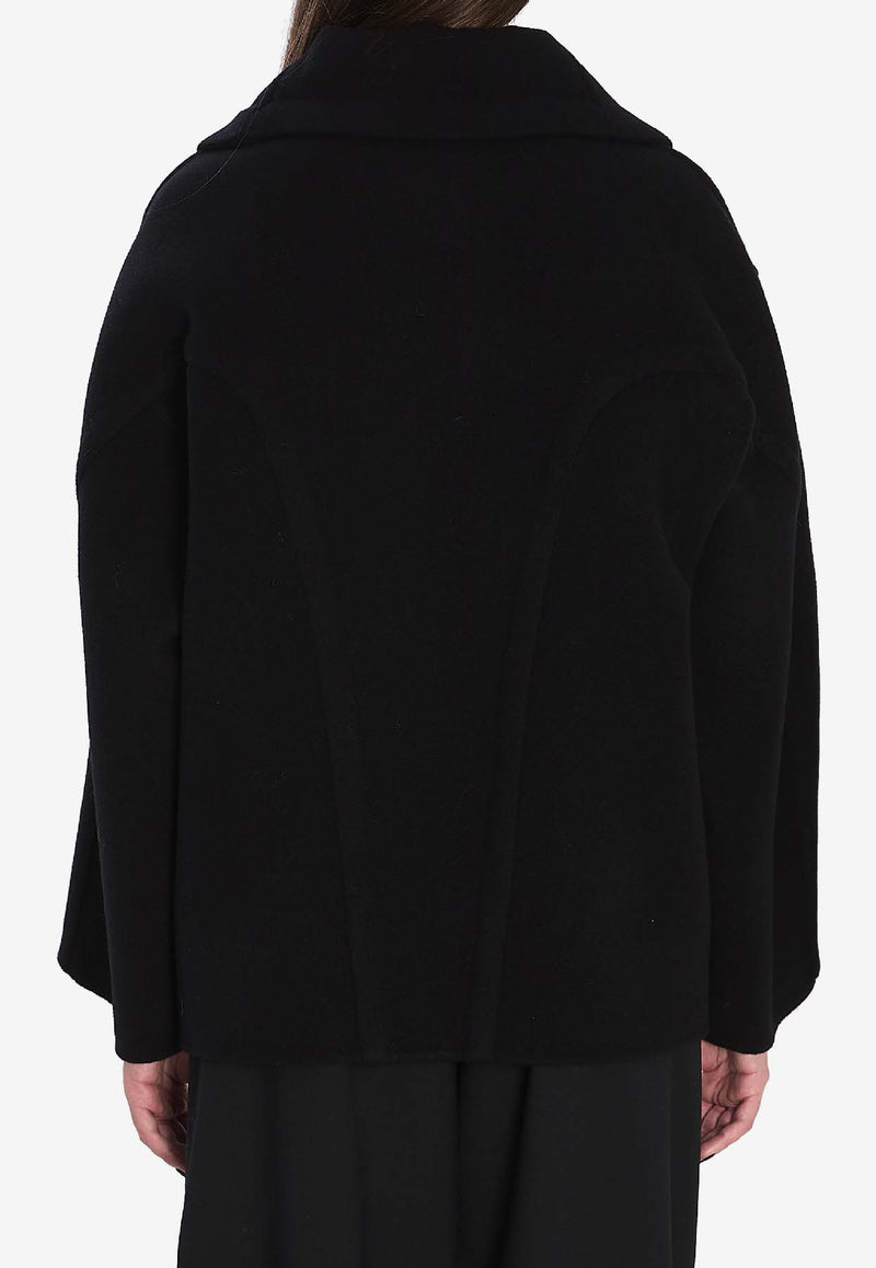 The Row Temur Wool Coat Black 10602-W4238-BLK