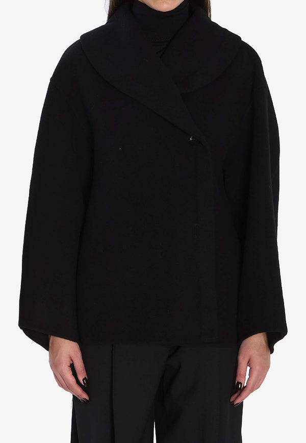 The Row Temur Wool Coat Black 10602-W4238-BLK