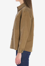 Saint Laurent Cassandre Buttoned Shirt Green 852696-Y253W-2669