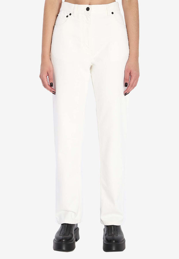 The Row Burty Straight-Leg Jeans White 7776-W4247-WHT